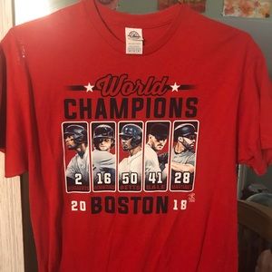 Red Sox red World Series shirt ☄️💥🔥